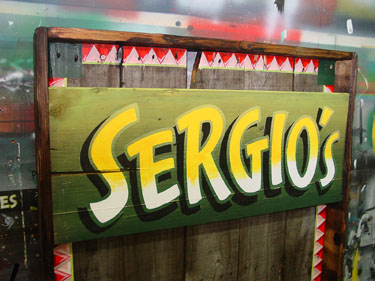 A Mexican themed restaurant sign