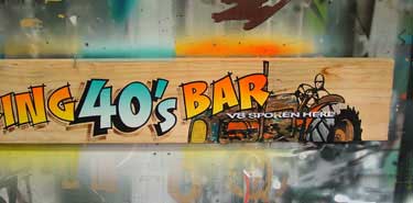 Roaring 40s Bar sign / shelf