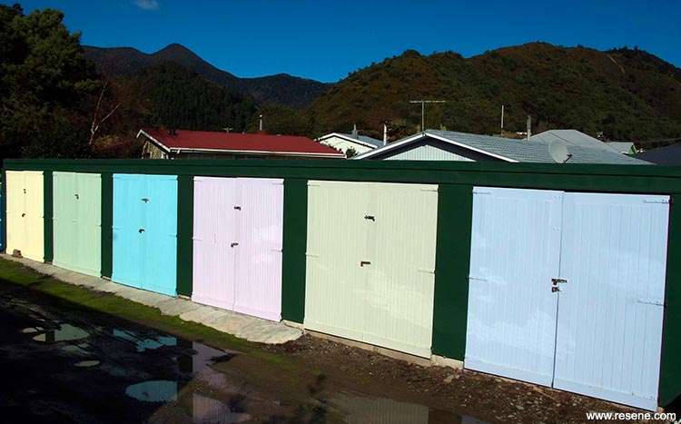 Boat shed doors - after painting