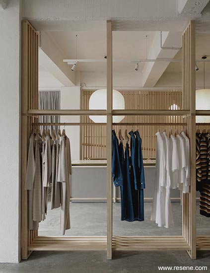 Kowtow store - clothing display