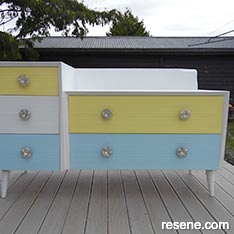 Paint a sideboard in pastel hues