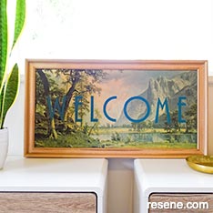 Create a vintage welcome sign