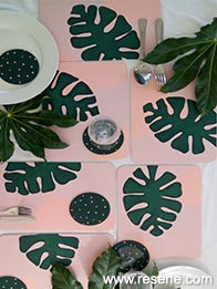 Paint coasters and placemats 