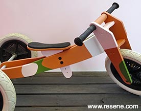 Painted balance bike