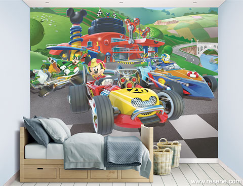 Mickey Mouse Roadster Racers mural