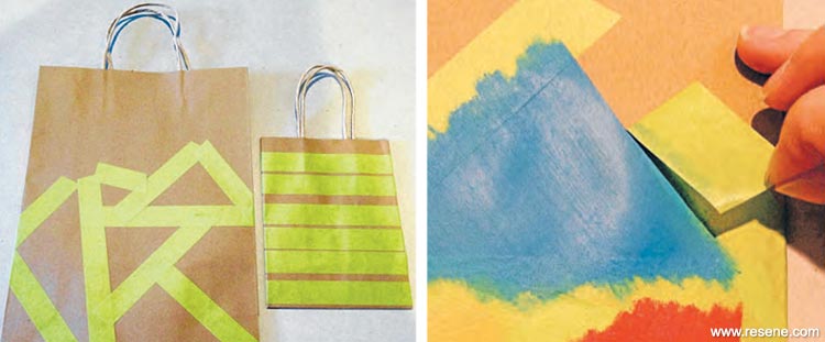 Hand painted gift bags