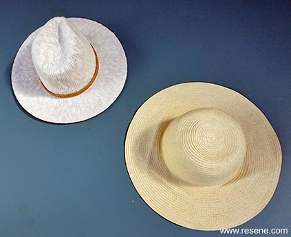 Hats before painting