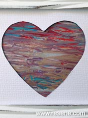 Painted heart art