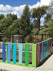 Paint the childrens garden fence