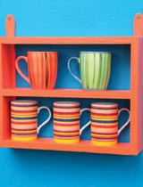 How to create a mug shelf