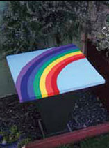 How to make a rainbow bird table
