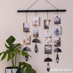 Make a photo wall hanging 