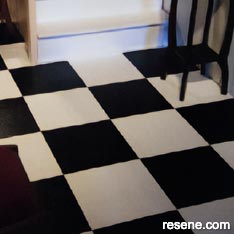Checkerboard floor