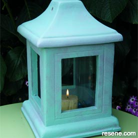 Verdigris candle holder