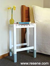 Refresh a wooden stool with a coat of paint