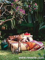 Vibrant colours for outdoor lounging furniture