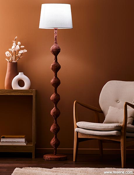 Take an old lamp and give it a rustic, colourful new look