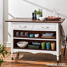 Upcycle drawers to make an kitchen island