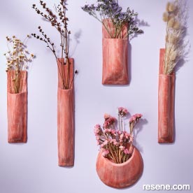 Terracotta bud vases